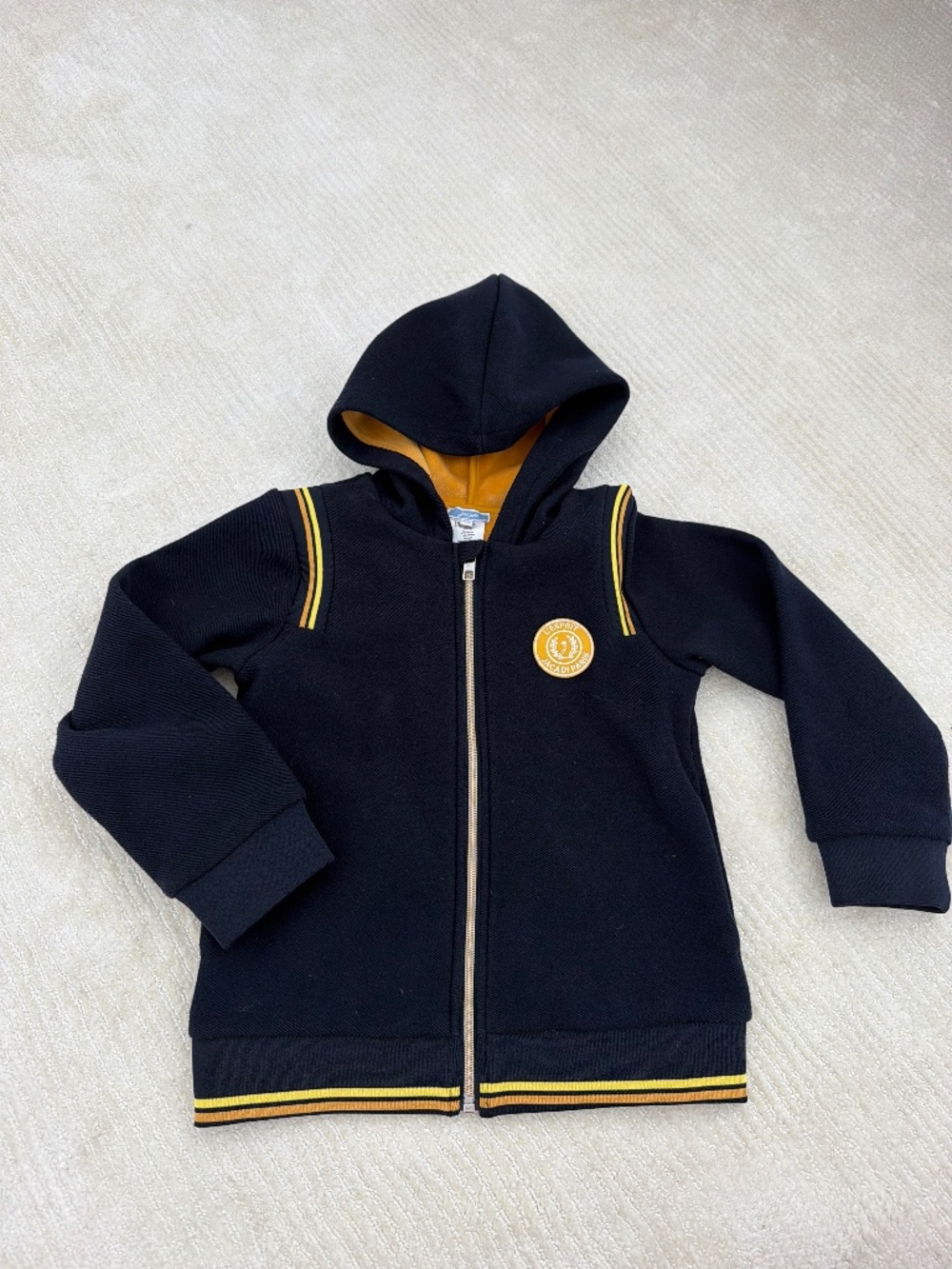 Boys Jacadi fur lined zip up size 8